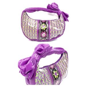VERA BRADLEY PURPLE FRILL PATENT LEATHER PURSE BAG